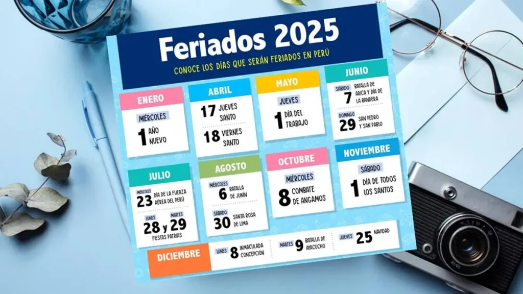 Días feriados 2025 de Perú