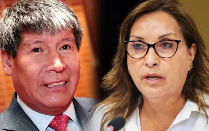 Wilfredo Oscorima Núñez y Dina Boluarte